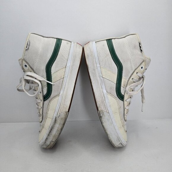 Vans x Gilbert Crockett | SK8-Hi white green skateboard hi-top sneakers | WMS 8 - Picture 6 of 8